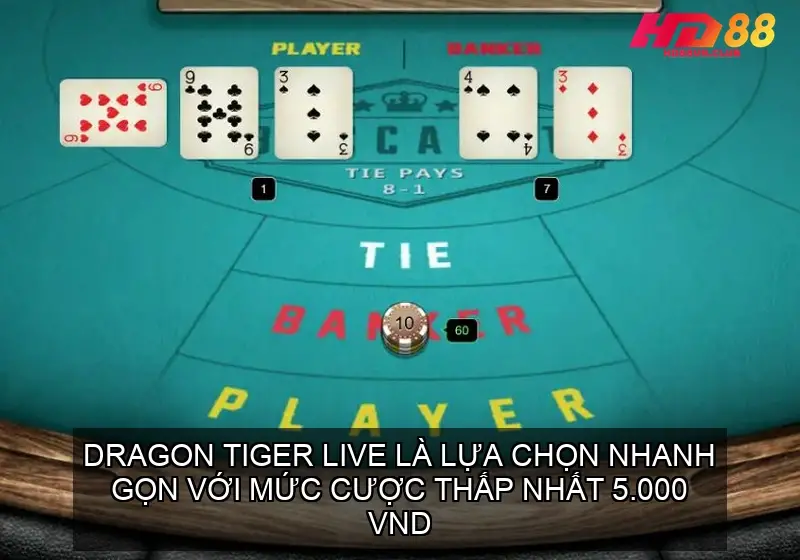 Casino HD88 - Top 5 lựa chọn hàng đầu trên HD88 Dragon Tiger Live